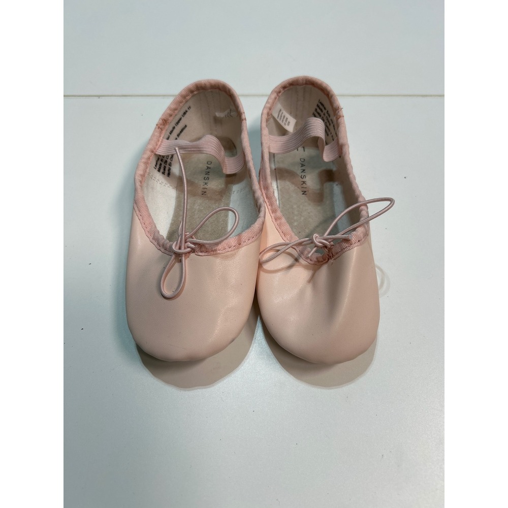 Danskin Pink Leather Ballet Dance Shoes Girls Size‎ 11
